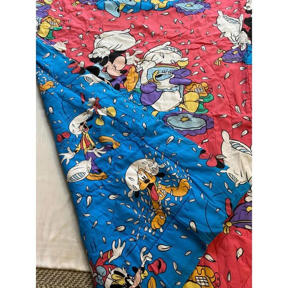 Disney Blanket Comforter Twin Size Bedding Pillow Fight Characters - Picture 4 of 8